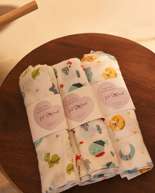 Cozy Muslin Swaddles (Choose Any 3)