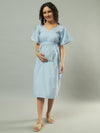 Maternity Dress-Subtle Sky