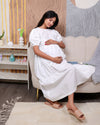 Maternity Dress-White Flower