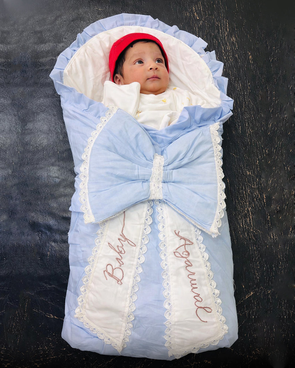 Organic Cotton Baby Carry Nest & Wrap | Personalised Newborn Carrier | GOTS Certified Gift