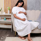Maternity Dress-White Flower