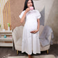 Maternity Dress-White Flower